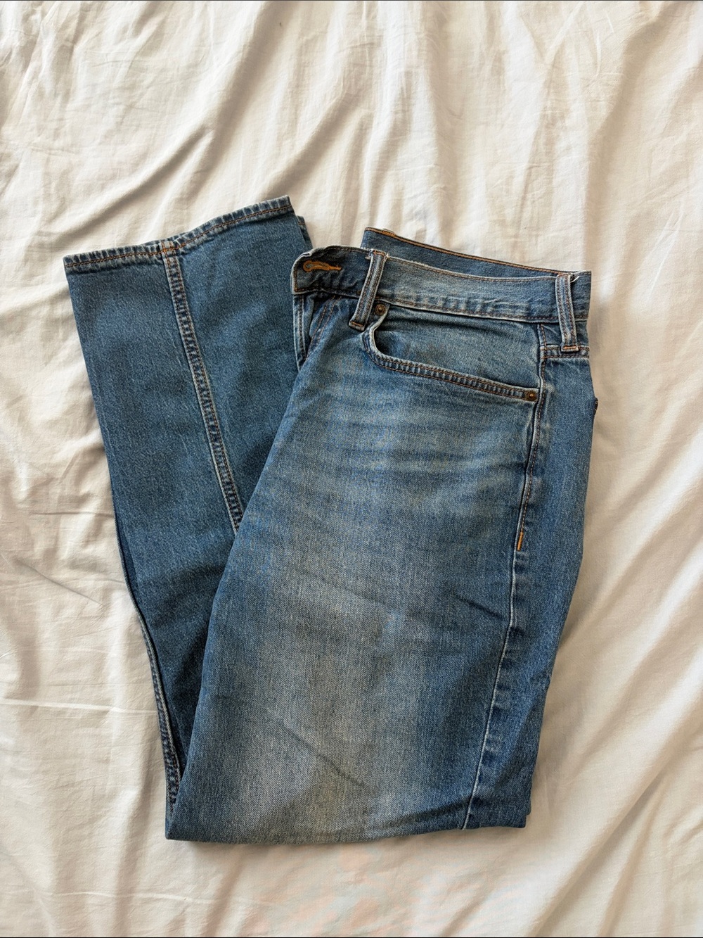 Old Navy Men's Straight-Leg Jeans in Blue Denim